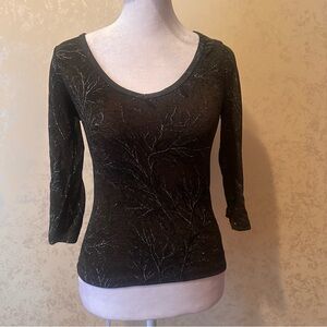 Rampage dark green Shimmer Women's Blouse